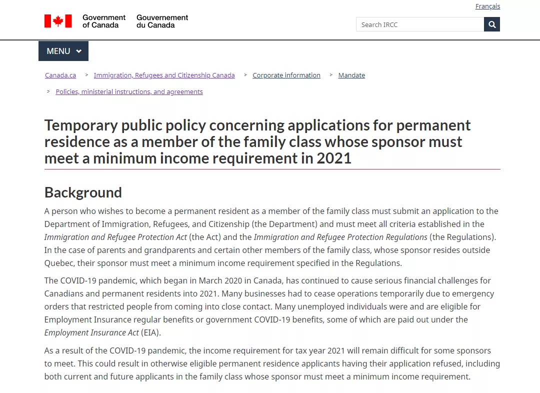 temporary public policy，移民临时政策